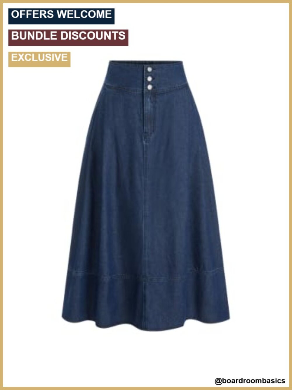 Denim A-Line Maxi Skirt with Pockets Pleated Retro Vintage Casual